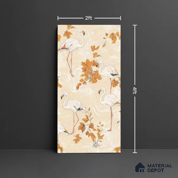 Patterned Wall Tile TL 09915 4 ft x 2 ft Beige Vitrified Matte Finish Tile - 9 mm | Ideal for Living Room,Bedroom,Bathroom,Kitchen