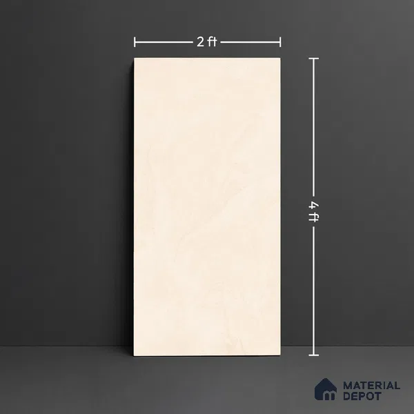 Stone Wall & Floor Tile TL 09952 B 4 ft x 2 ft Beige Vitrified Matte Finish Tile - 9 mm | Ideal for Living Room, Bedroom, Bathroom, Kitchen