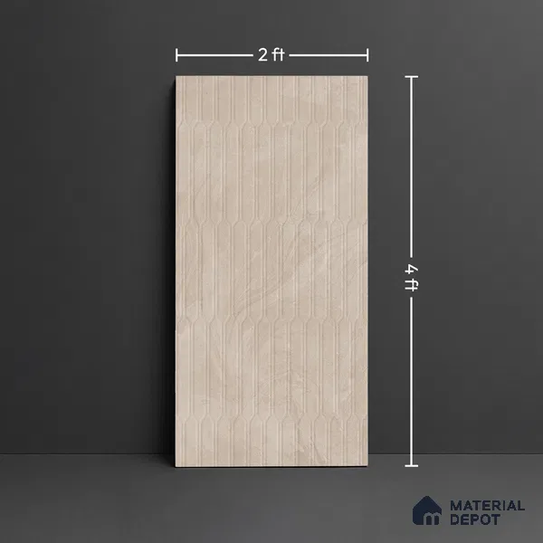 Punch Wall Tile TL 09952 C 4 ft x 2 ft Brown Vitrified Matte Finish Tile - 9 mm | Ideal for Living Room, Bedroom, Bathroom, Kitchen