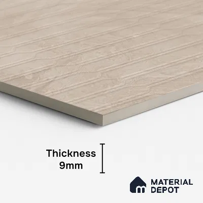 Punch Wall Tile TL 09952 C 4 ft x 2 ft Brown Vitrified Matte Finish Tile - 9 mm | Ideal for Living Room, Bedroom, Bathroom, Kitchen