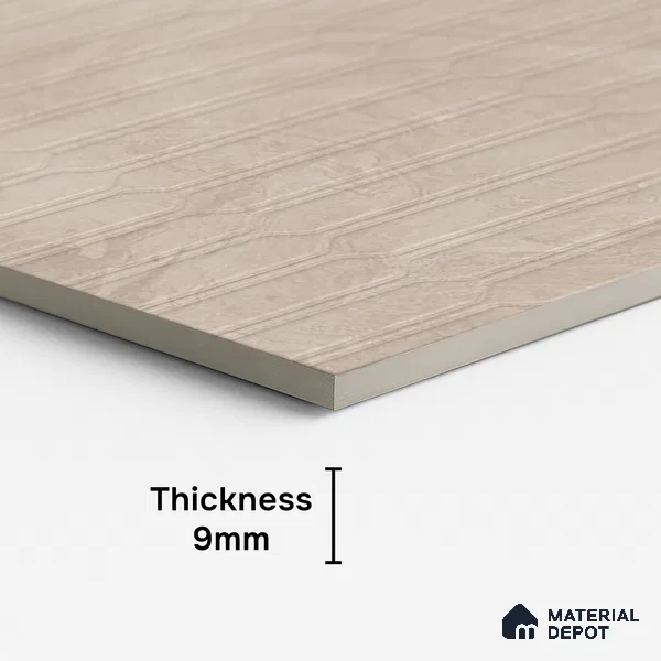 Punch Wall Tile TL 09952 C 4 ft x 2 ft Brown Vitrified Matte Finish Tile - 9 mm | Ideal for Living Room, Bedroom, Bathroom, Kitchen