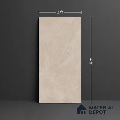 Stone Wall & Floor Tile TL 09952 D 4 ft x 2 ft Brown Vitrified Matte Finish Tile - 9 mm | Ideal for Living Room, Bedroom, Bathroom, Kitchen