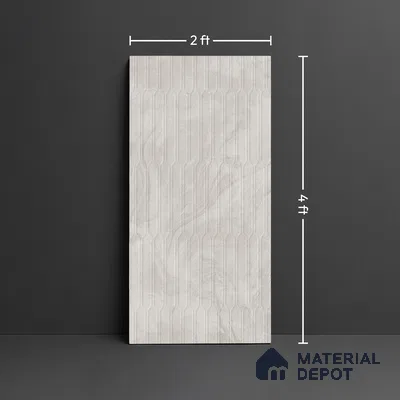 Punch Wall Tile TL 09952 E 4 ft x 2 ft Grey Vitrified Matte Finish Tile - 9 mm | Ideal for Living Room, Bedroom, Bathroom, Kitchen