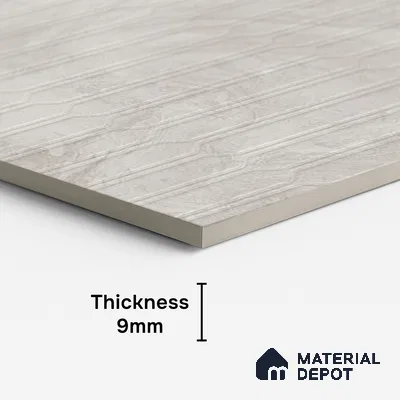 Punch Wall Tile TL 09952 E 4 ft x 2 ft Grey Vitrified Matte Finish Tile - 9 mm | Ideal for Living Room, Bedroom, Bathroom, Kitchen