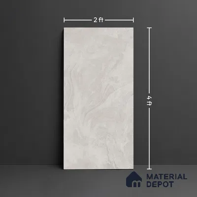 Stone Wall & Floor Tile TL 09952 F 4 ft x 2 ft Grey Vitrified Matte Finish Tile - 9 mm | Ideal for Living Room, Bedroom, Bathroom, Kitchen