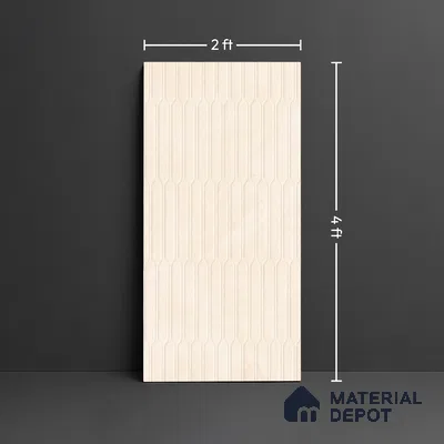 Punch Wall Tile TL 09952 4 ft x 2 ft Beige Vitrified Matte Finish Tile - 9 mm | Ideal for Living Room, Bedroom, Bathroom, Kitchen
