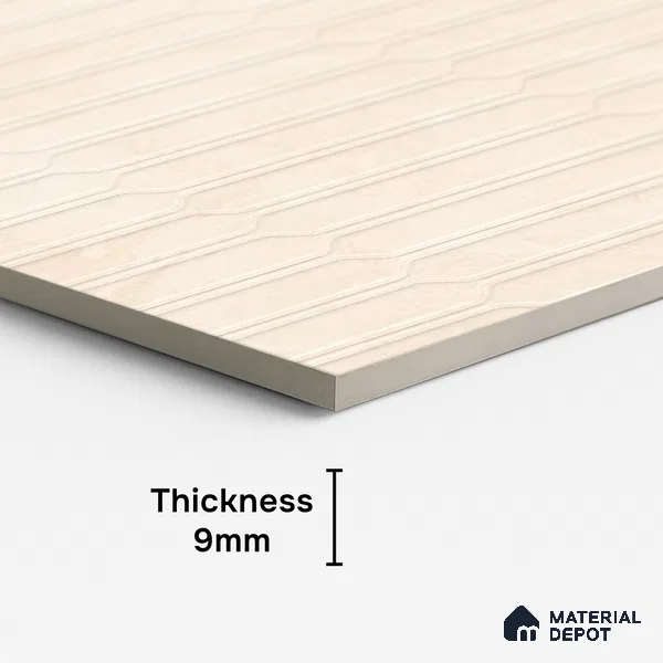 Punch Wall Tile TL 09952 4 ft x 2 ft Beige Vitrified Matte Finish Tile - 9 mm | Ideal for Living Room, Bedroom, Bathroom, Kitchen