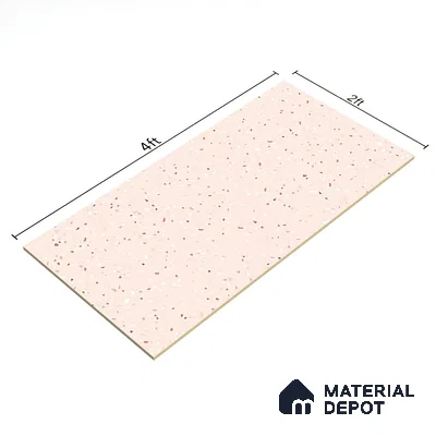 Terrazzo Wall & Floor Tile TL 07547 Cementi Pink Terrazo 4 ft x 2 ft GVT Vitrified Matte Finish - 9 mm (Sample)
