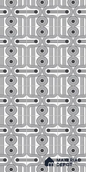 Patterned Wall Tile TL 09984 4 ft x 2 ft Grey Vitrified Matte Finish Tile - 9 mm | Ideal for Living Room,Bedroom,Bathroom,Kitchen