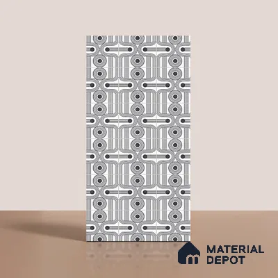 Patterned Wall Tile TL 09984 4 ft x 2 ft Grey Vitrified Matte Finish Tile - 9 mm | Ideal for Living Room,Bedroom,Bathroom,Kitchen
