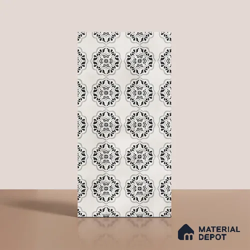 Patterned Wall Tile TL 09982 4 ft x 2 ft Grey Vitrified Matte Finish Tile - 9 mm | Ideal for Living Room,Bedroom,Bathroom,Kitchen