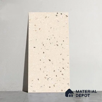 Terrazzo Wall & Floor Tile TL 09929 B 4 ft x 2 ft Cream Vitrified Matte Finish Tile - 9 mm | Ideal for Living Room, Bedroom, Bathroom, Kitchen (Sample)