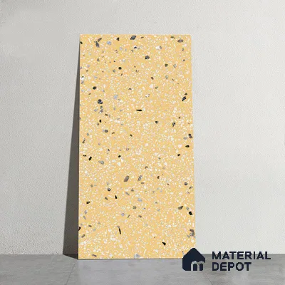 Terrazzo Wall & Floor Tile TL 09929 C 4 ft x 2 ft Beige Vitrified Matte Finish Tile - 9 mm | Ideal for Living Room, Bedroom, Bathroom, Kitchen