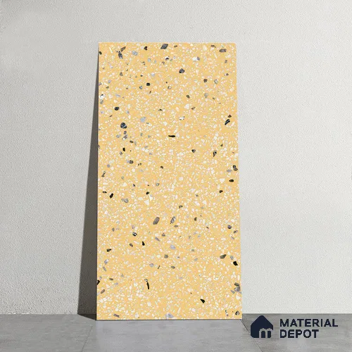 Terrazzo Wall & Floor Tile TL 09929 C 4 ft x 2 ft Beige Vitrified Matte Finish Tile - 9 mm | Ideal for Living Room, Bedroom, Bathroom, Kitchen