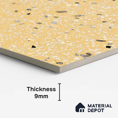 Terrazzo Wall & Floor Tile TL 09929 C 4 ft x 2 ft Beige Vitrified Matte Finish Tile - 9 mm | Ideal for Living Room, Bedroom, Bathroom, Kitchen
