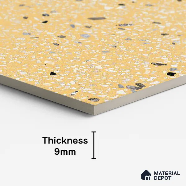 Terrazzo Wall & Floor Tile TL 09929 C 4 ft x 2 ft Beige Vitrified Matte Finish Tile - 9 mm | Ideal for Living Room, Bedroom, Bathroom, Kitchen