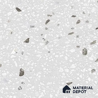 Terrazzo Wall & Floor Tile TL 09929 E 4 ft x 2 ft Silver Vitrified Matte Finish Tile - 9 mm | Ideal for Living Room, Bedroom, Bathroom, Kitchen