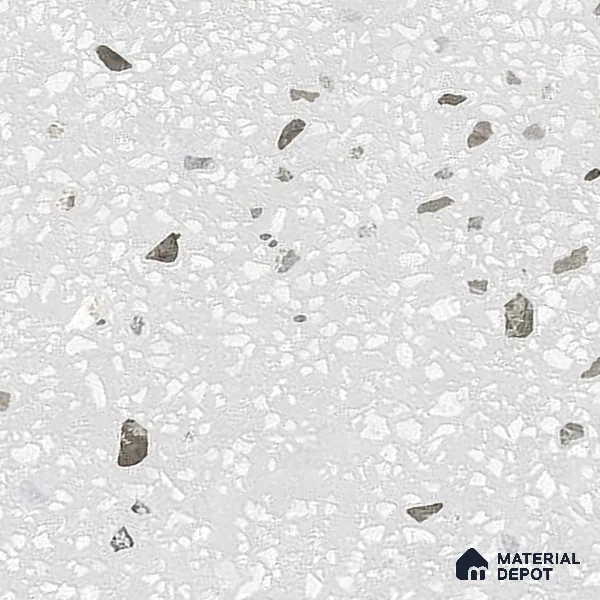 Terrazzo Wall & Floor Tile TL 09929 E 4 ft x 2 ft Silver Vitrified Matte Finish Tile - 9 mm | Ideal for Living Room, Bedroom, Bathroom, Kitchen