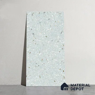 Terrazzo Wall & Floor Tile TL 09929 F 4 ft x 2 ft Blue Vitrified Matte Finish Tile - 9 mm | Ideal for Living Room, Bedroom, Bathroom, Kitchen