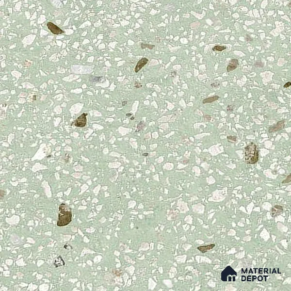 Terrazzo Wall & Floor Tile TL 09929 G 4 ft x 2 ft Green Vitrified Matte Finish Tile - 9 mm | Ideal for Living Room, Bedroom, Bathroom, Kitchen
