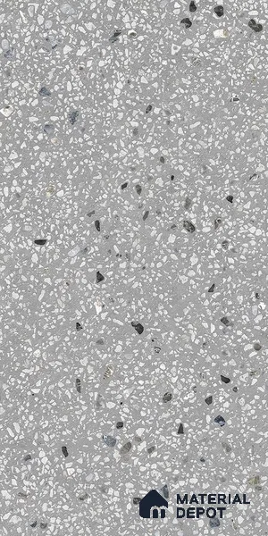 Terrazzo Wall & Floor Tile TL 09929 4 ft x 2 ft Black Vitrified Matte Finish Tile - 9 mm | Ideal for Living Room, Bedroom, Bathroom, Kitchen