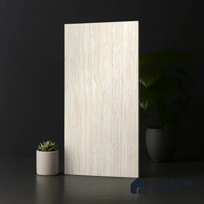 Stone Wall & Floor Tile TL 09931 4 ft x 2 ft Ivory Vitrified Matte Finish Tile - 9 mm | Ideal for Living Room, Bedroom, Bathroom, Kitchen