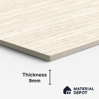 Stone Wall & Floor Tile TL 09931 4 ft x 2 ft Ivory Vitrified Matte Finish Tile - 9 mm | Ideal for Living Room, Bedroom, Bathroom, Kitchen