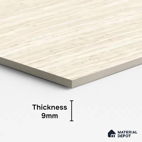 Stone Wall & Floor Tile TL 09931 4 ft x 2 ft Ivory Vitrified Matte Finish Tile - 9 mm | Ideal for Living Room, Bedroom, Bathroom, Kitchen