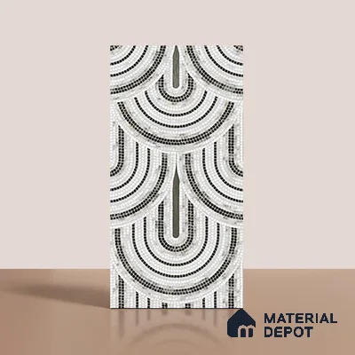 Patterned Wall Tile TL 09981 B 4 ft x 2 ft Grey Vitrified Matte Finish Tile - 9 mm | Ideal for Living Room,Bedroom,Bathroom,Kitchen