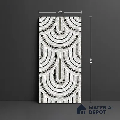 Patterned Wall Tile TL 09981 B 4 ft x 2 ft Grey Vitrified Matte Finish Tile - 9 mm | Ideal for Living Room,Bedroom,Bathroom,Kitchen
