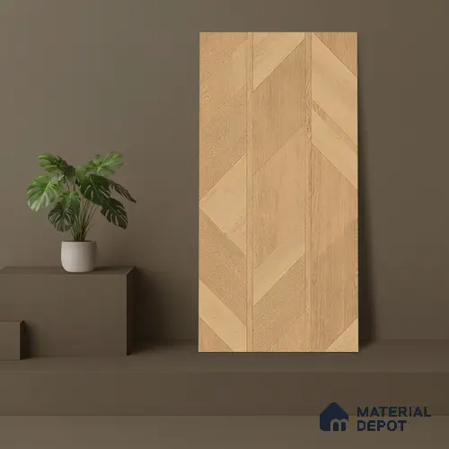 Wooden Tile TL 07546 B Parquet Beige 4 ft x 2 ft GVT Vitrified Matte Finish - 9 mm | 3 Random Design