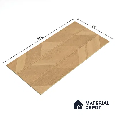 Wooden  Tile TL 07546 B Parquet Beige 4 ft x 2 ft GVT Vitrified Matte Finish - 9 mm | 3 Random Design (Sample)