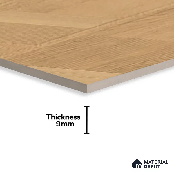 Wooden  Tile TL 07546 B Parquet Beige 4 ft x 2 ft GVT Vitrified Matte Finish - 9 mm | 3 Random Design (Sample)