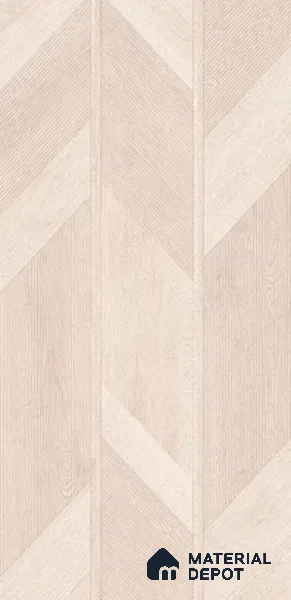 Wooden  Tile TL 07546 Parquet Silver 4 ft x 2 ft GVT Vitrified Matte Finish - 9 mm | 3 Random Design (Sample)