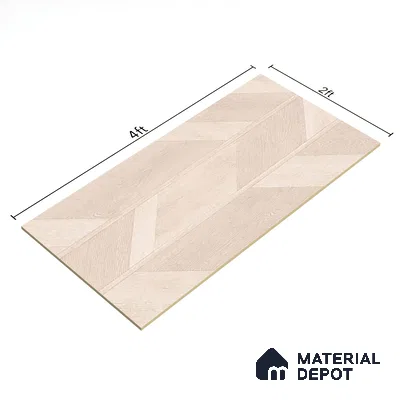 Wooden  Tile TL 07546 Parquet Silver 4 ft x 2 ft GVT Vitrified Matte Finish - 9 mm | 3 Random Design (Sample)