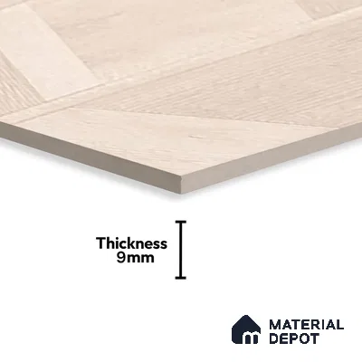 Wooden  Tile TL 07546 Parquet Silver 4 ft x 2 ft GVT Vitrified Matte Finish - 9 mm | 3 Random Design (Sample)