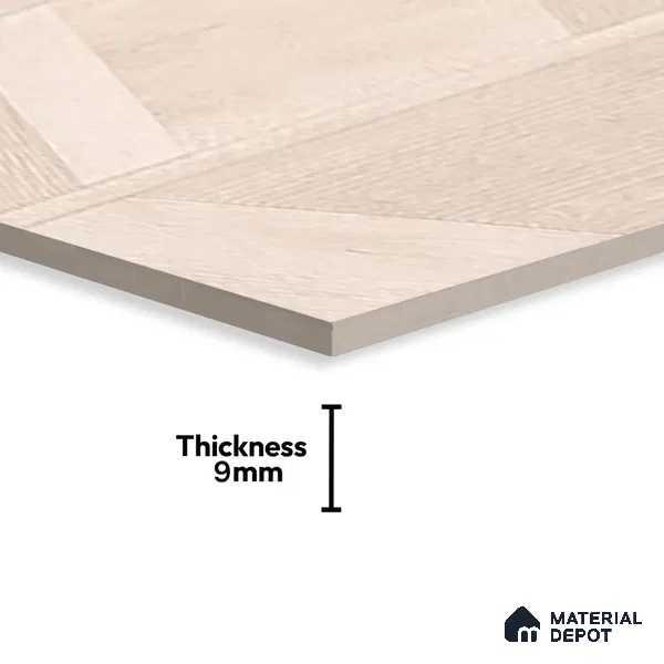 Wooden  Tile TL 07546 Parquet Silver 4 ft x 2 ft GVT Vitrified Matte Finish - 9 mm | 3 Random Design (Sample)