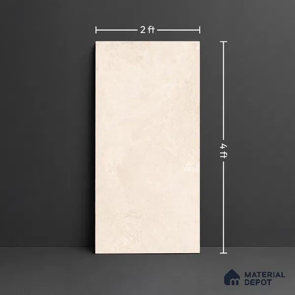 Punch Wall & Floor Tile TL 09944 B 4 ft x 2 ft Cream Vitrified Matte Finish Tile - 9 mm | Ideal for Living Room, Bedroom, Bathroom, Kitchen