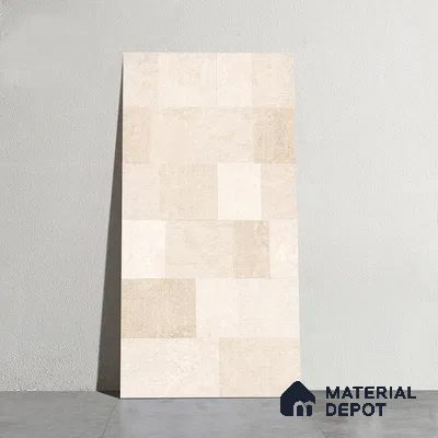 Punch Wall Tile TL 09944 4 ft x 2 ft Cream Vitrified Matte Finish Tile - 9 mm | Ideal for Living Room, Bedroom, Bathroom, Kitchen