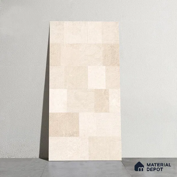 Punch Wall Tile TL 09944 4 ft x 2 ft Cream Vitrified Matte Finish Tile - 9 mm | Ideal for Living Room, Bedroom, Bathroom, Kitchen