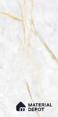 Marble Floor & Wall Tile TL 09928 B 4 ft x 2 ft White Vitrified Matte Finish Tile - 9 mm | Ideal for Living Room,Bedroom,Bathroom,Kitchen