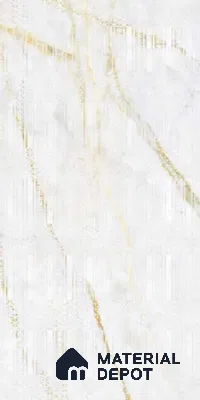 Marble Wall Tile TL 09928 4 ft x 2 ft White Vitrified Matte Finish Tile - 9 mm | Ideal for Living Room,Bedroom,Bathroom,Kitchen