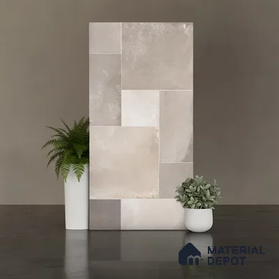 Stone Wall Tile TL 09973 B 4 ft x 2 ft Grey Vitrified Matte Finish Tile - 9 mm | Ideal for Living Room,Bedroom,Bathroom,Kitchen