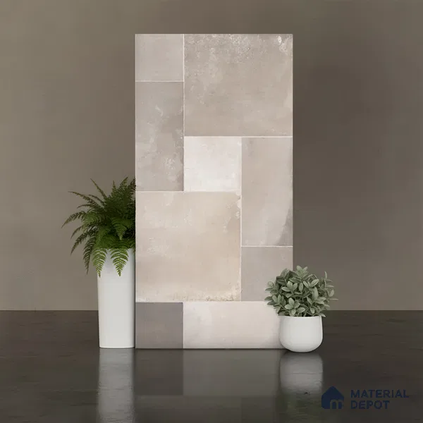 Stone Wall Tile TL 09973 B 4 ft x 2 ft Grey Vitrified Matte Finish Tile - 9 mm | Ideal for Living Room,Bedroom,Bathroom,Kitchen