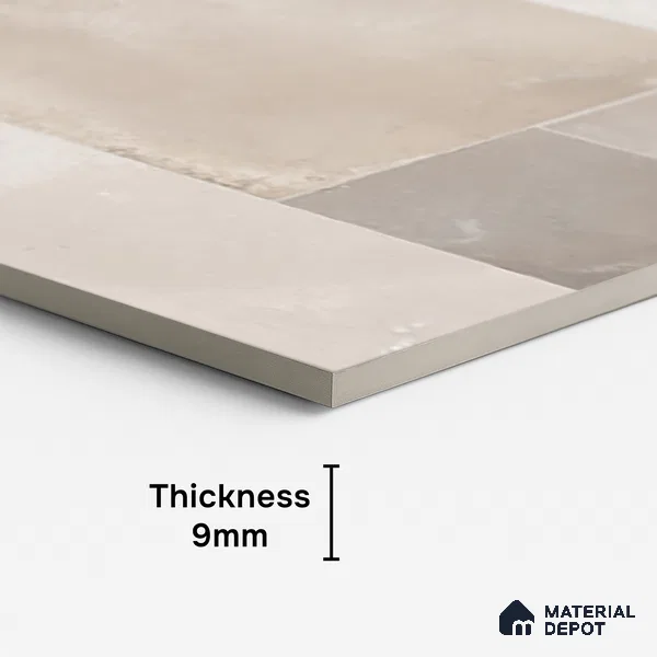 Stone Wall Tile TL 09973 B 4 ft x 2 ft Grey Vitrified Matte Finish Tile - 9 mm | Ideal for Living Room,Bedroom,Bathroom,Kitchen