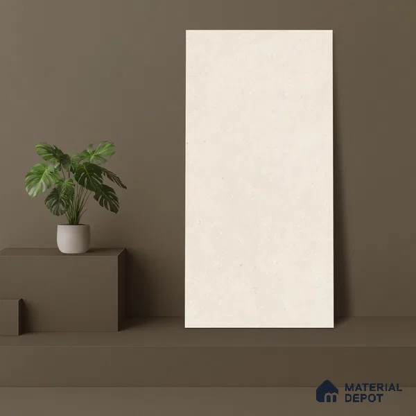Marble Wall & Floor Tile Tile TL 07499 B Accosto Beige 4 ft x 2 ft Beige Vitrified Matte Finish Plain Tile - 9 mm | Ideal for Living Room, Bathroom, Kitchen