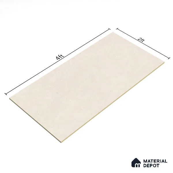 Marble Wall & Floor Tile Tile TL 07499 B Accosto Beige 4 ft x 2 ft Beige Vitrified Matte Finish Plain Tile - 9 mm | Ideal for Living Room, Bathroom, Kitchen