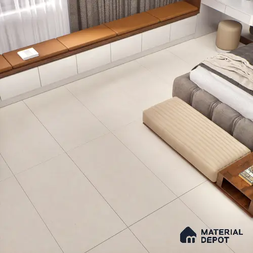 Marble Wall & Floor Tile Tile TL 07499 B Accosto Beige 4 ft x 2 ft Beige Vitrified Matte Finish Plain Tile - 9 mm | Ideal for Living Room, Bathroom, Kitchen