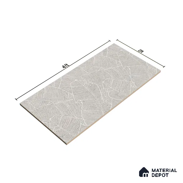 Highlighter Wall Tile TL 07499 C Accosto Gray Decor 4 ft x 2 ft Grey Vitrified Matte Finish Decor Tile - 9 mm | Suitable For Bathroom, Accent/Feature Wall, Foyer