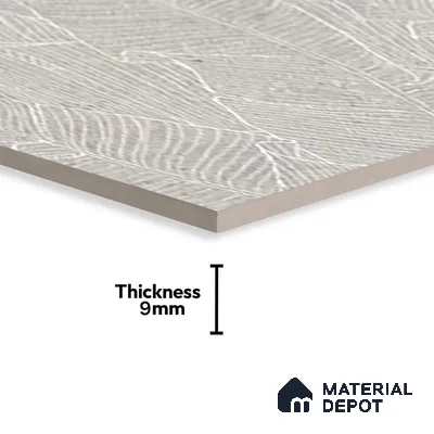 Highlighter Wall Tile TL 07499 C Accosto Gray Decor 4 ft x 2 ft Grey Vitrified Matte Finish Decor Tile - 9 mm | Suitable For Bathroom, Accent/Feature Wall, Foyer